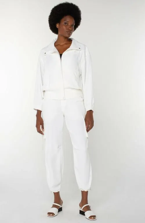 Women Pants Liverpool Los Angeles Pullon Parachute Cargo Pants Porcelain