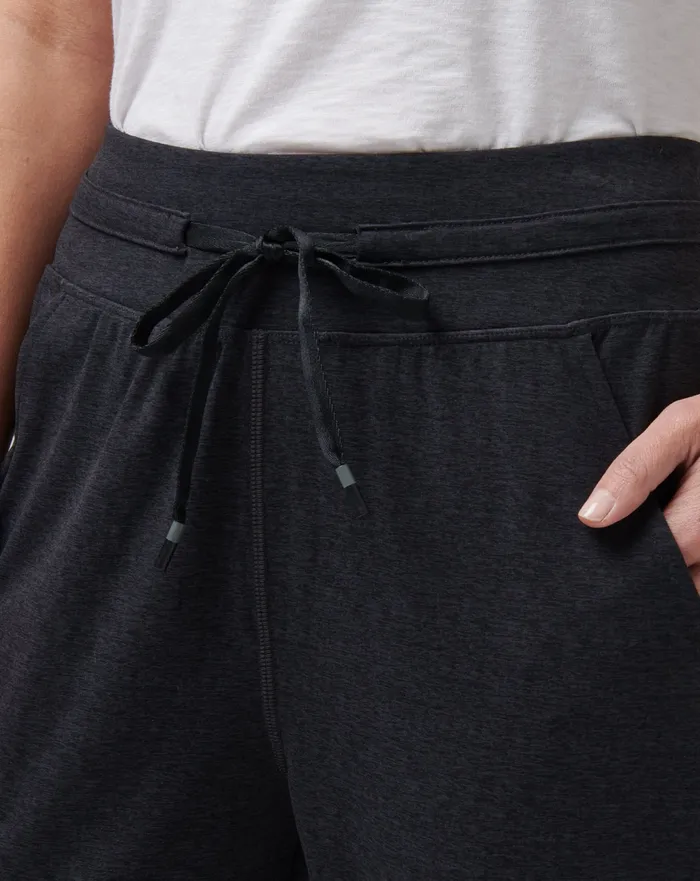 Women Pants TravisMathew MOVEKNIT TIE JOGGER Heather Black