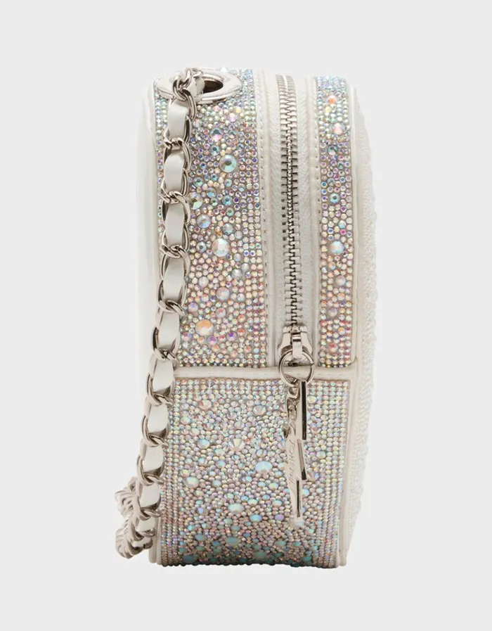 Women PEARL HEART SPARKLER CROSSBODY SILVER Betsey Johnson Women PEARL HEART SPARKLER CROSSBODY SILVER Betsey Johnson