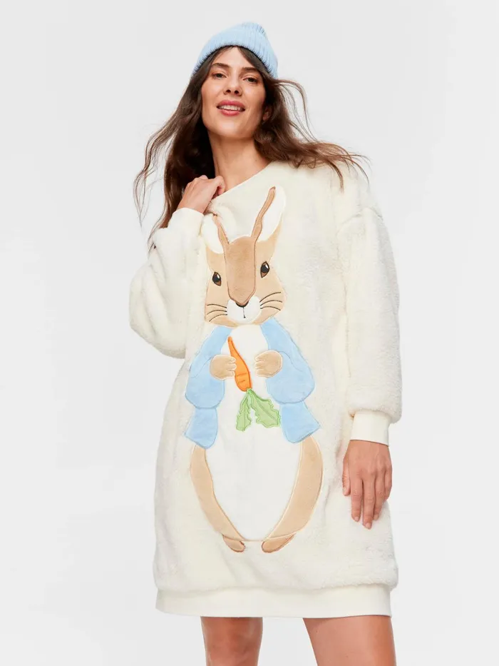 Women Peter Rabbit Fleece Sweater Nightie Multi Peter Alexander Nighties