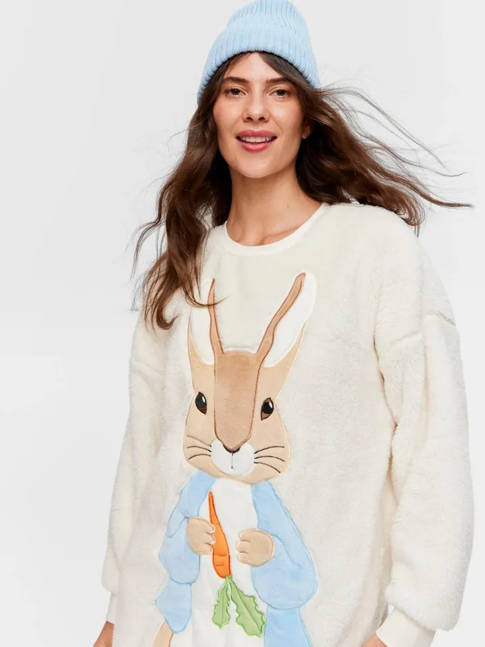 Women Peter Rabbit Fleece Sweater Nightie Multi Peter Alexander Nighties