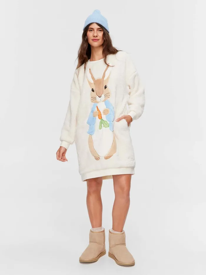Women Peter Rabbit Fleece Sweater Nightie Multi Peter Alexander Nighties