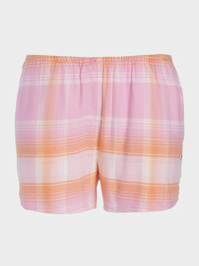 Women Pink and Orange Check Viscose Flannelette Fashion Short Multi Peter Alexander Shorts Women Pink and Orange Check Viscose Flannelette Fashion Short Multi Peter Alexander Shorts