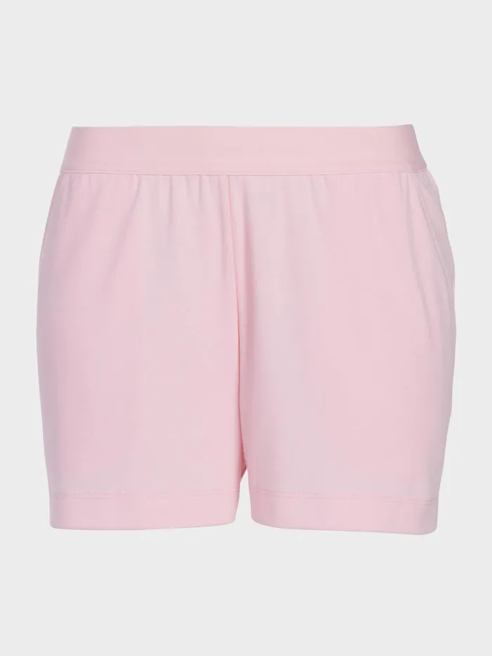 Women Pink Logo Mid Short Pale Pink Peter Alexander Shorts
