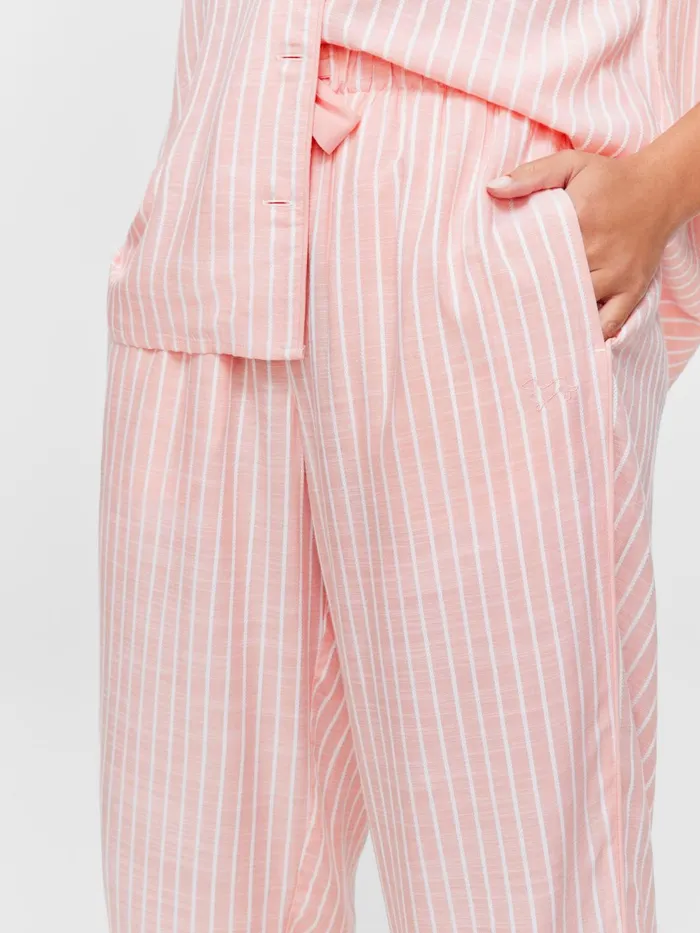Women Pink Viscose Dobby 34 Pj Pant Multi Peter Alexander Pants