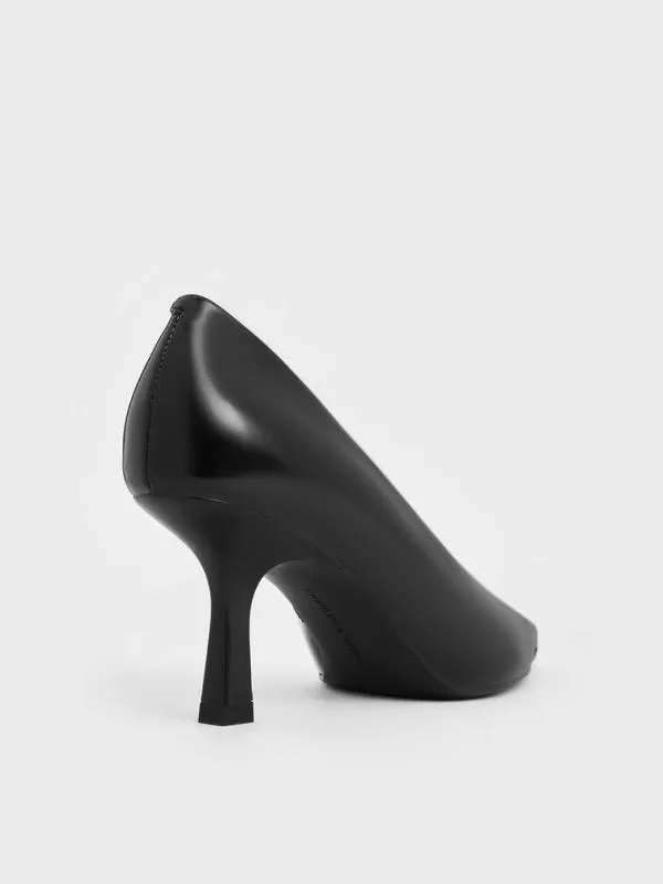 Women PointedToe KittenHeel Pumps 8211 Black Box CHARLES and KEITH Heels