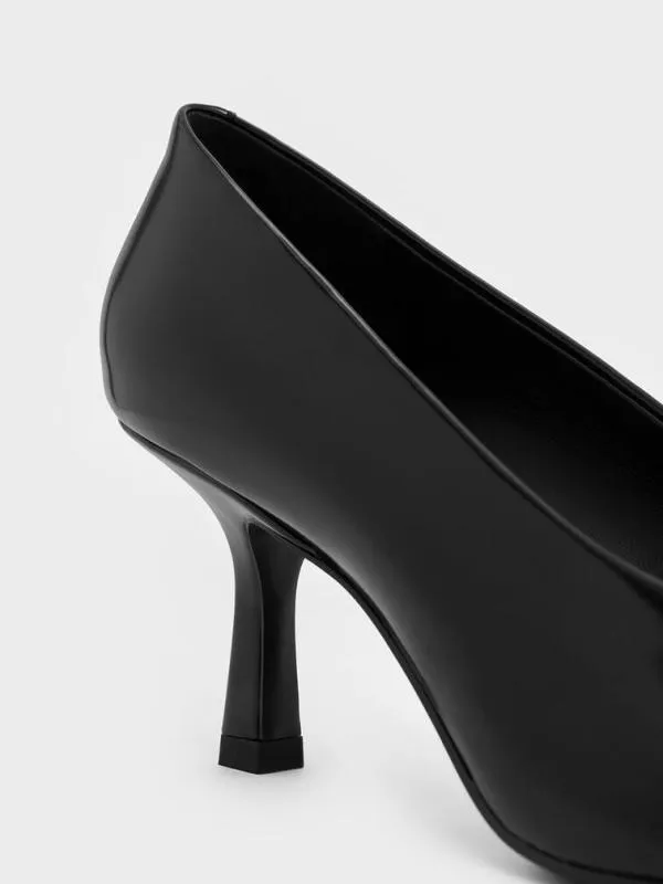 Women PointedToe KittenHeel Pumps 8211 Black Box CHARLES and KEITH Heels