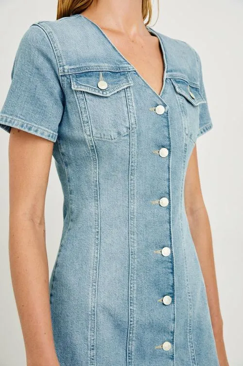 Women Rails Denim Saratoga Dress Faded Seaglass Women Rails Denim Saratoga Dress Faded Seaglass