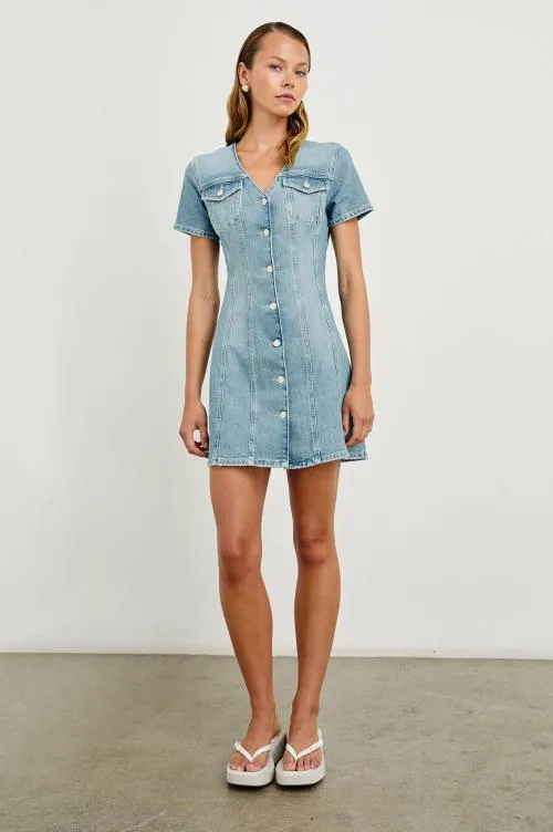 Women Rails Denim Saratoga Dress Faded Seaglass Women Rails Denim Saratoga Dress Faded Seaglass