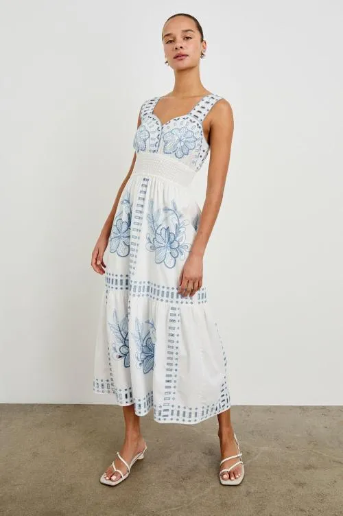 Women Rails Dresses and Rompers Fawn Dress White Blue Embroidery Women Rails Dresses and Rompers Fawn Dress White Blue Embroidery