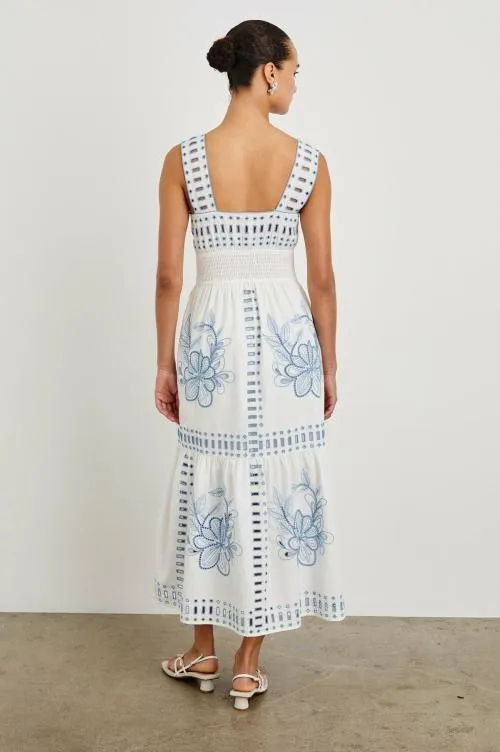 Women Rails Dresses and Rompers Fawn Dress White Blue Embroidery Women Rails Dresses and Rompers Fawn Dress White Blue Embroidery