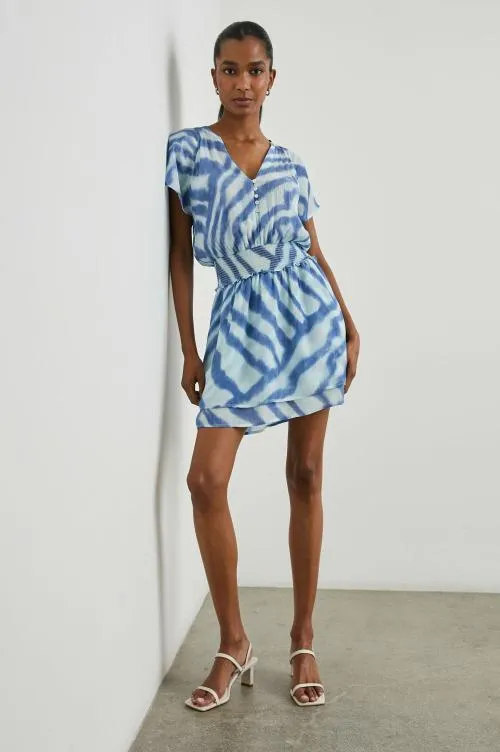 Women Rails Dresses and Rompers Karla Dress Blue Watercolor Stripes