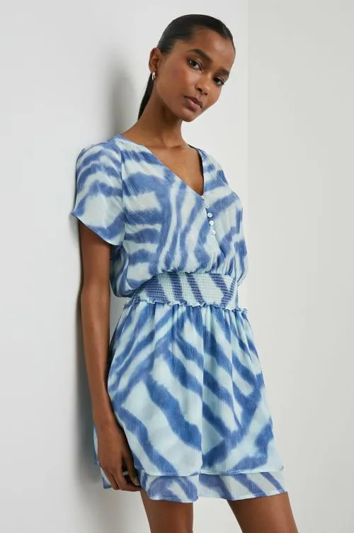Women Rails Dresses and Rompers Karla Dress Blue Watercolor Stripes