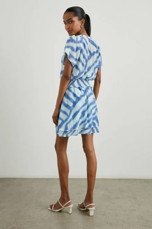 Women Rails Dresses and Rompers Karla Dress Blue Watercolor Stripes