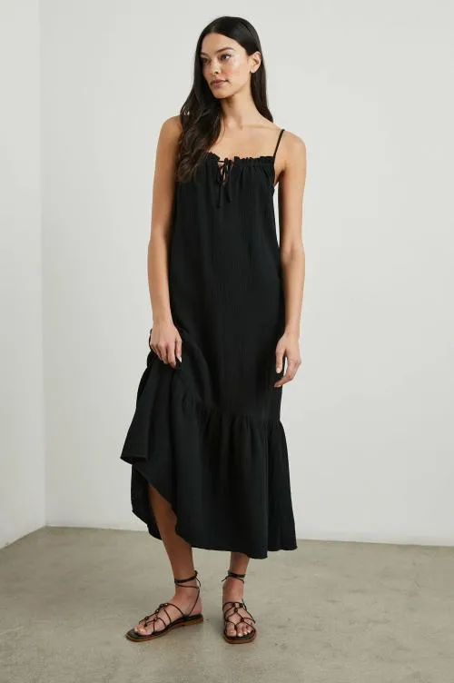 Women Rails Dresses and Rompers Marseille Dress Black Gauze Women Rails Dresses and Rompers Marseille Dress Black Gauze