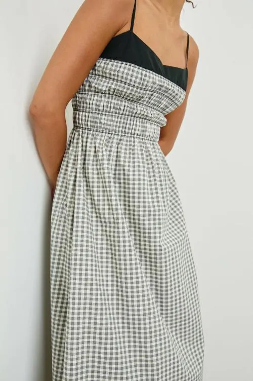 Women Rails Dresses and Rompers Primrose Dress Ivory Jet Gingham Women Rails Dresses and Rompers Primrose Dress Ivory Jet Gingham