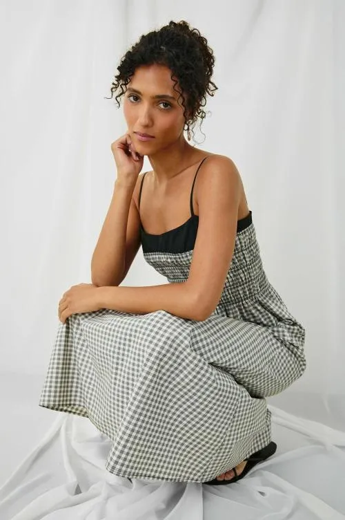 Women Rails Dresses and Rompers Primrose Dress Ivory Jet Gingham Women Rails Dresses and Rompers Primrose Dress Ivory Jet Gingham