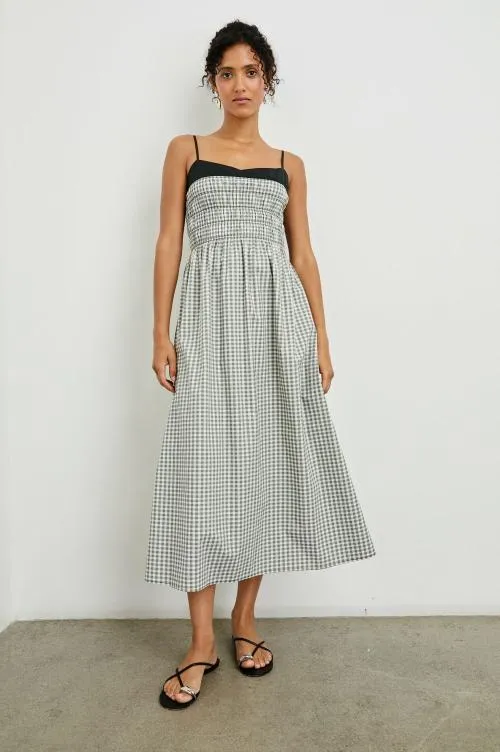 Women Rails Dresses and Rompers Primrose Dress Ivory Jet Gingham Women Rails Dresses and Rompers Primrose Dress Ivory Jet Gingham