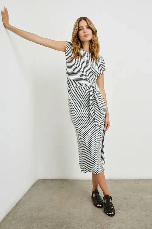 Women Rails Dresses and Rompers Selah Dress Ivory Navy Micro Stripe Women Rails Dresses and Rompers Selah Dress Ivory Navy Micro Stripe