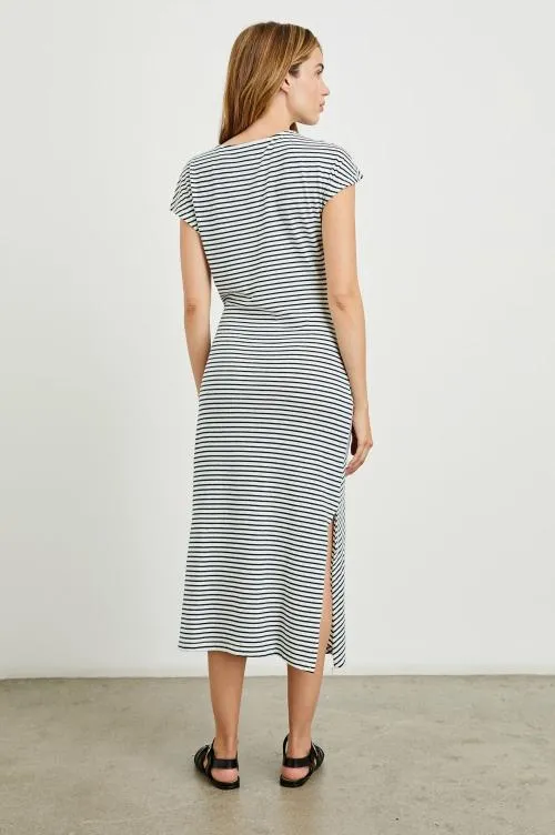 Women Rails Dresses and Rompers Selah Dress Ivory Navy Micro Stripe Women Rails Dresses and Rompers Selah Dress Ivory Navy Micro Stripe