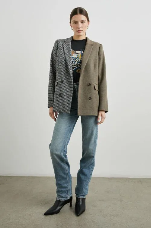 Women Rails Jackets and Coats Cody Blazer Mixed Mini Check