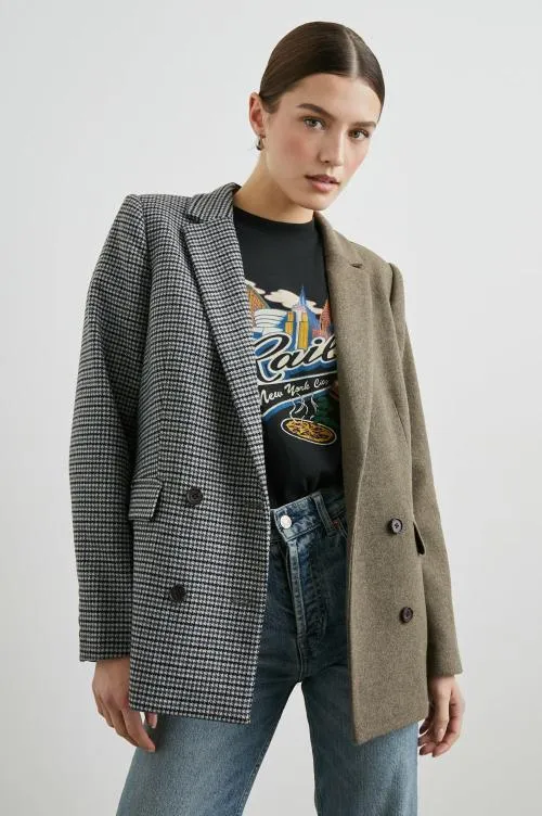 Women Rails Jackets and Coats Cody Blazer Mixed Mini Check