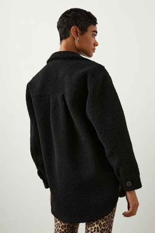 Women Rails Jackets and Coats Connie Shirt Jacket Black Teddy Women Rails Jackets and Coats Connie Shirt Jacket Black Teddy