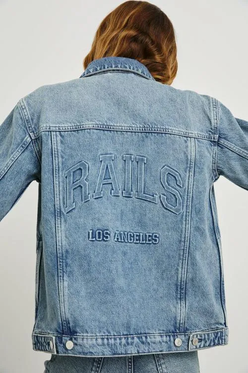 Women Rails Jackets and Coats Grove Boyfriend Trucker Jacket Embossed Indigo Women Rails Jackets and Coats Grove Boyfriend Trucker Jacket Embossed Indigo