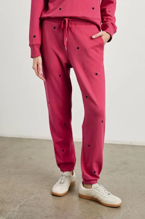 Women Rails Sleepwear and Lounge Kingston Pant Pink Midnight Hearts