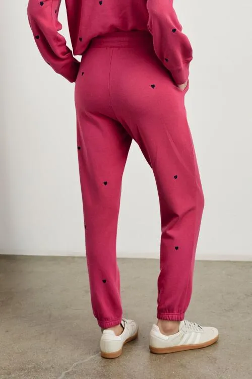 Women Rails Sleepwear and Lounge Kingston Pant Pink Midnight Hearts