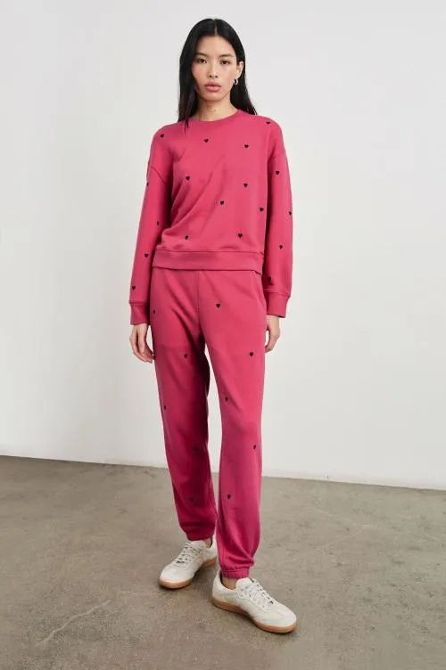 Women Rails Sleepwear and Lounge Kingston Pant Pink Midnight Hearts