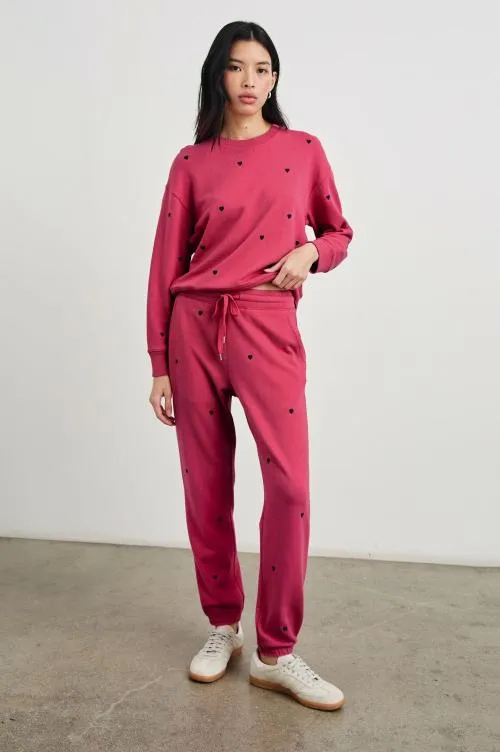 Women Rails Sleepwear and Lounge Kingston Pant Pink Midnight Hearts