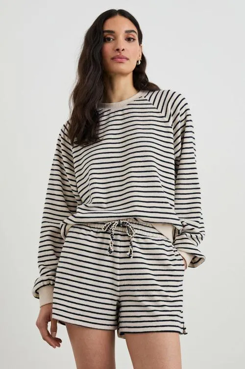 Women Rails Sleepwear and Lounge Theron Sweatshirt Sailor Stripe Terry Towel