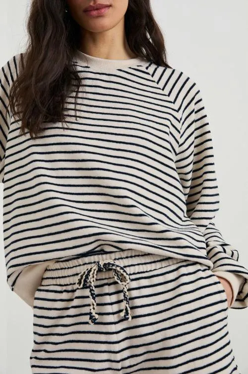 Women Rails Sleepwear and Lounge Theron Sweatshirt Sailor Stripe Terry Towel Women Rails Sleepwear and Lounge Theron Sweatshirt Sailor Stripe Terry Towel