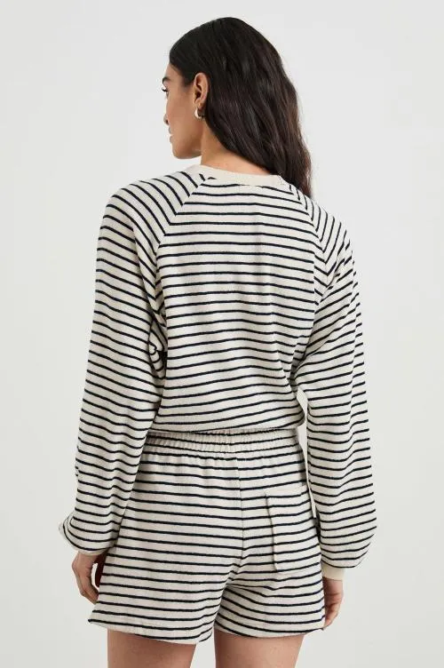 Women Rails Sleepwear and Lounge Theron Sweatshirt Sailor Stripe Terry Towel Women Rails Sleepwear and Lounge Theron Sweatshirt Sailor Stripe Terry Towel