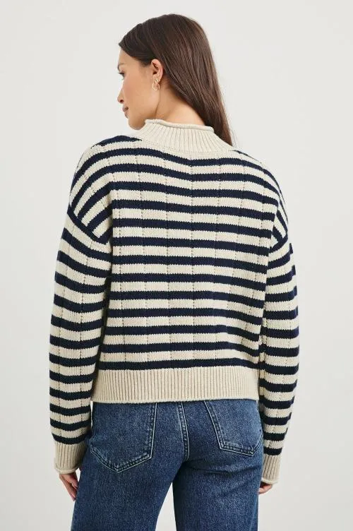 Women Rails Sweaters Corrine Sweater Oat Navy Stripes Women Rails Sweaters Corrine Sweater Oat Navy Stripes