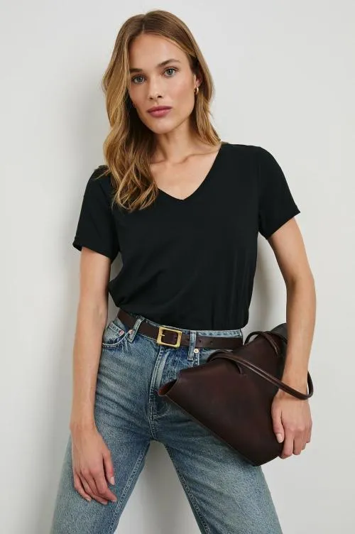 Women Rails Tees and Tanks Classic V Neck Tshirt Black Women Rails Tees and Tanks Classic V Neck Tshirt Black