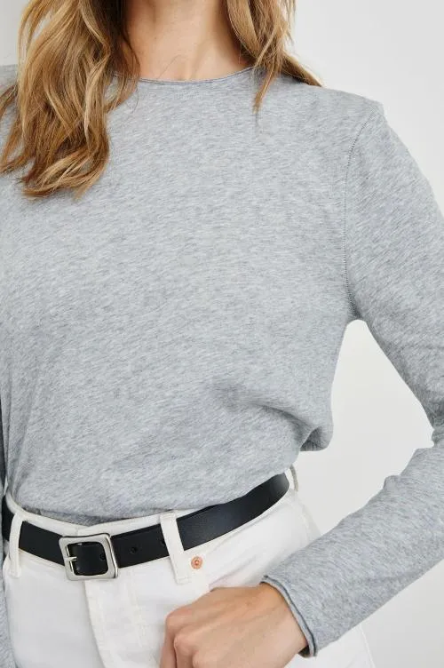 Women Rails Tees and Tanks Long Sleeve Crew Neck Tshirt Heather Grey Women Rails Tees and Tanks Long Sleeve Crew Neck Tshirt Heather Grey