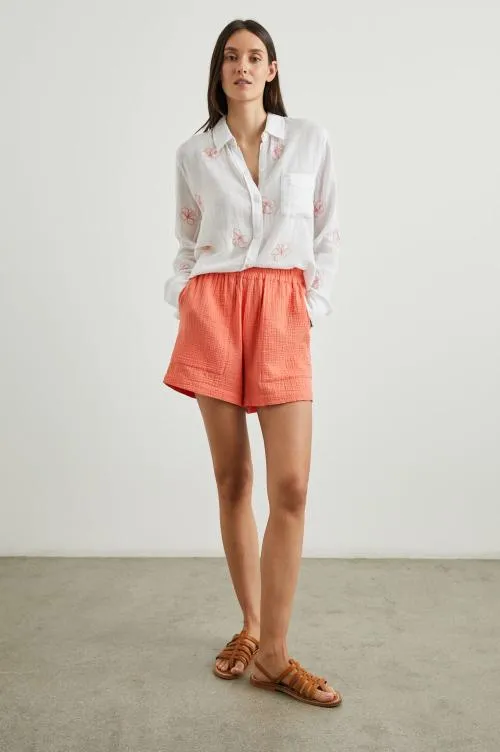 Women Rails Tops Charli Shirt Hibiscus Embroidery Women Rails Tops Charli Shirt Hibiscus Embroidery