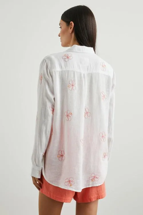 Women Rails Tops Charli Shirt Hibiscus Embroidery Women Rails Tops Charli Shirt Hibiscus Embroidery