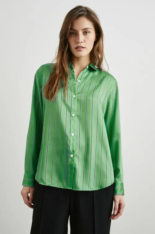 Women Rails Tops Elias Shirt Basil Stripe