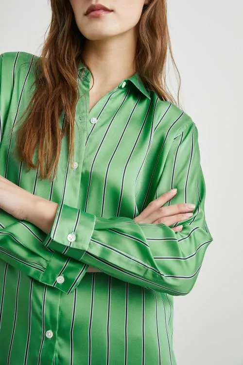Women Rails Tops Elias Shirt Basil Stripe Women Rails Tops Elias Shirt Basil Stripe