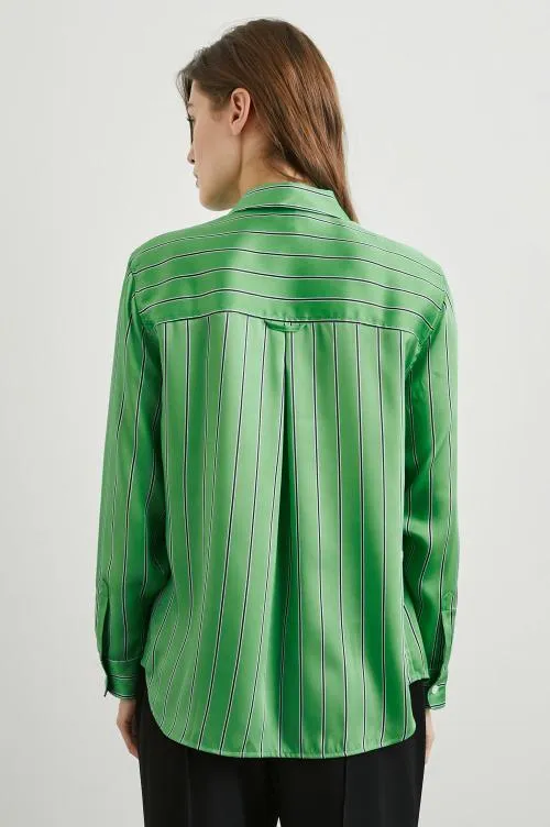 Women Rails Tops Elias Shirt Basil Stripe Women Rails Tops Elias Shirt Basil Stripe