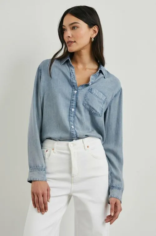 Women Rails Tops Ingrid Shirt Med Vintage Cloud Wash Women Rails Tops Ingrid Shirt Med Vintage Cloud Wash