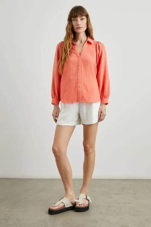 Women Rails Tops Lo Shirt Papaya Women Rails Tops Lo Shirt Papaya