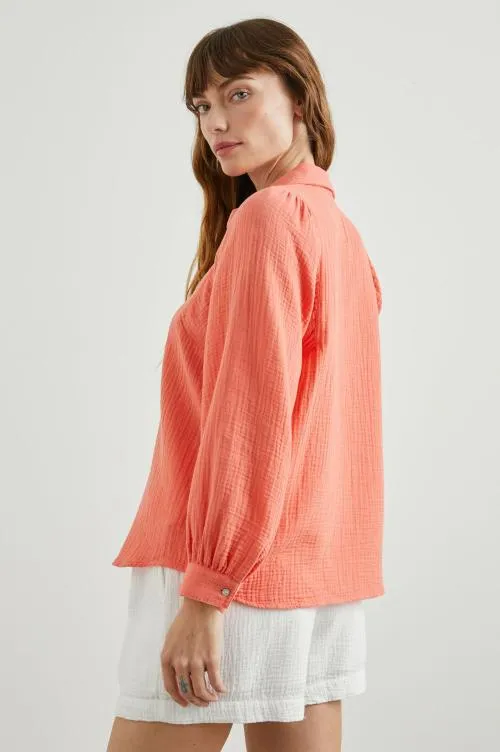 Women Rails Tops Lo Shirt Papaya Women Rails Tops Lo Shirt Papaya