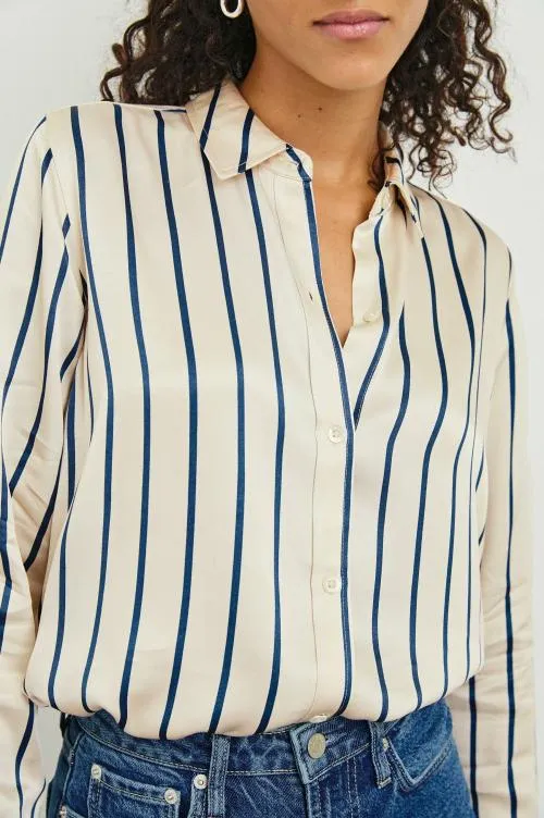 Women Rails Tops Maria Shirt Ceramic Navy Stripe Women Rails Tops Maria Shirt Ceramic Navy Stripe