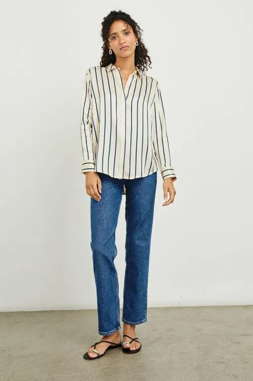 Women Rails Tops Maria Shirt Ceramic Navy Stripe Women Rails Tops Maria Shirt Ceramic Navy Stripe