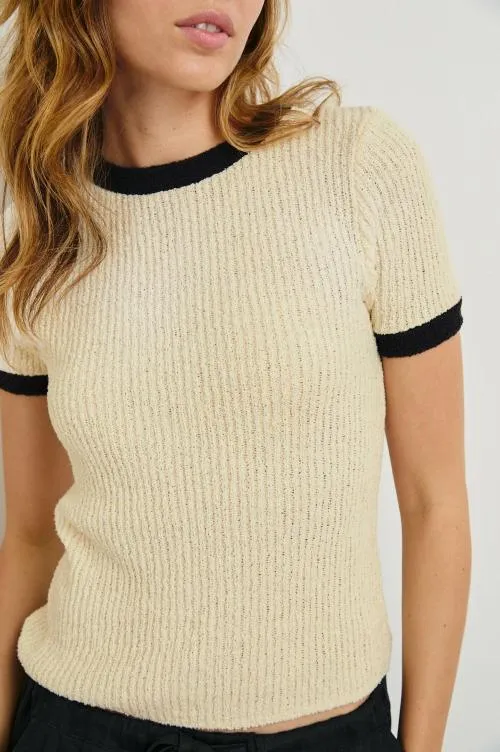 Women Rails Tops Meredith Top Ivory Black Women Rails Tops Meredith Top Ivory Black