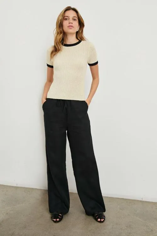 Women Rails Tops Meredith Top Ivory Black Women Rails Tops Meredith Top Ivory Black